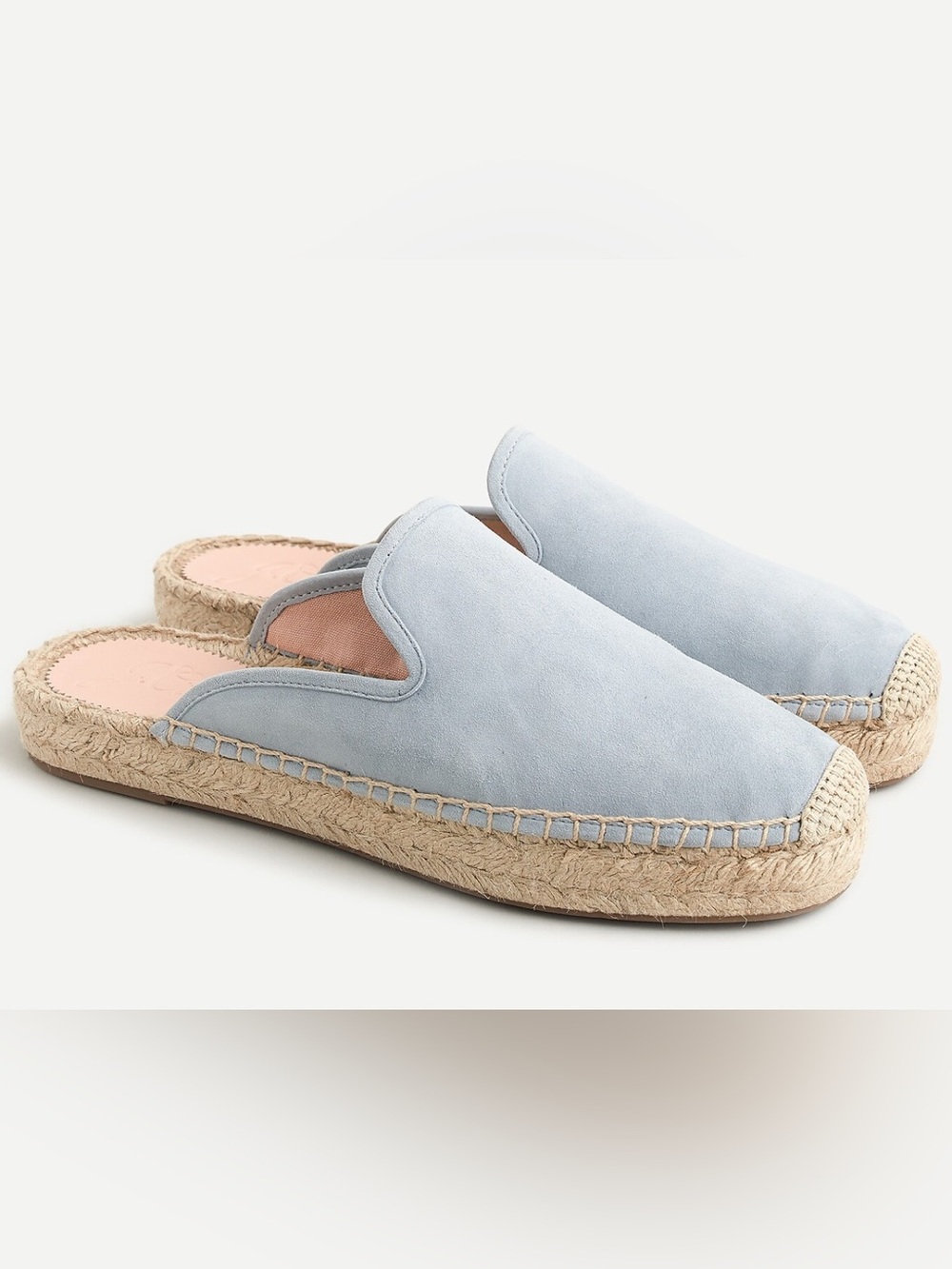 J. Crew Suede Espadrille Slip-on Mules Slate (Blue) AY314 Women's Size  8.5
